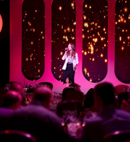 Claire Rossi performing at The Hilton, London